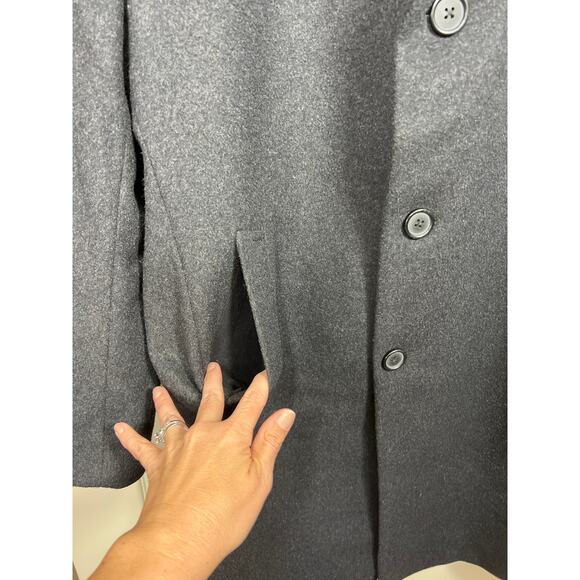 Kenneth Cole Mens 44 Raburn Wool Blend Over Coat Top Old Money Quiet Luxury - Picture 5 of 10
